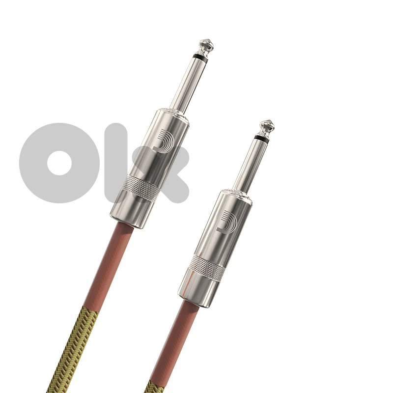 D’addario PW-BG-10TW 3m Braided Instrument Cable – Tweed