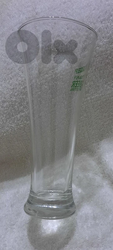 Glass cup 1 piece 18 cm tall. كبايات