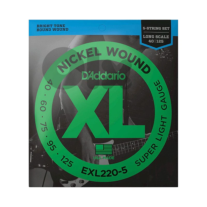 D’addario EXL220-5 40-125 5-String Super Light Long Scale Bass Strings