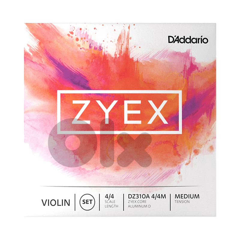 D’addario DZ310A ZYEX VIOLIN String Set with Aluminum D, 4/4 Scale, Me