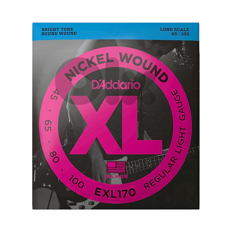 D’Addario EXL170 45-100 Regular Light Long Scale Bass Guitar Strings