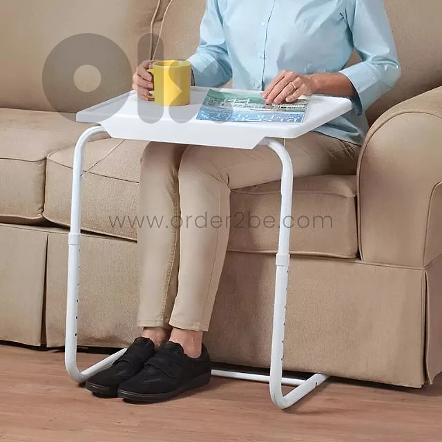 Table Mate Adjustable Tray – Foldable with 6 Heights, Tilt & Cup