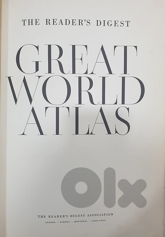 Reader's Digest, vintage edition, illustrated atlas
