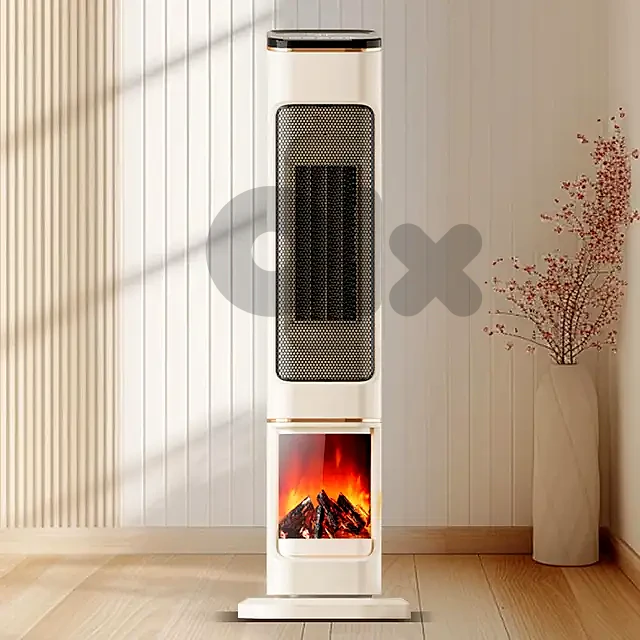 Ceramic Fireplace Tower Heater – Active Air Circulation & Oscillation