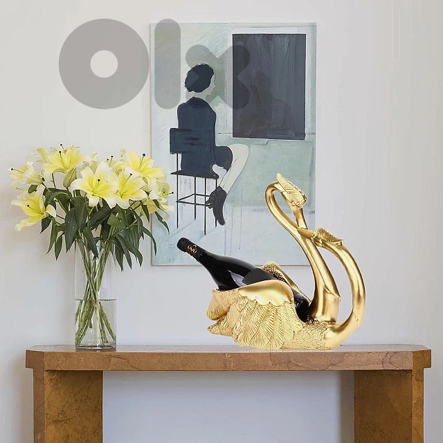 Love Swans Wine Rack – Romantic Bottle Holder for Couples
