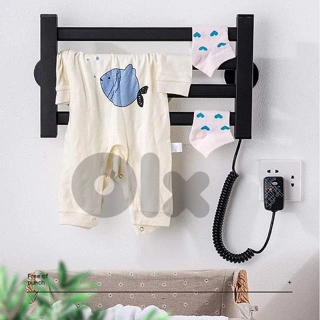 4-Bar Wall-Mounted Towel Warmer – Quick-Dry Heated Rack for Bath & 4-Bar Wall-Mounted Towel Warmer – Quick-Dry Heated Rack for Bath &