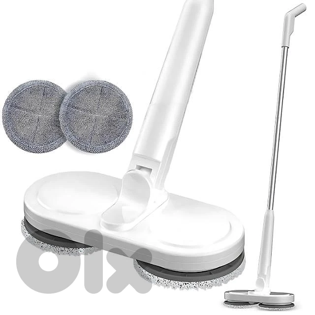 Cordless Spin Mop: 360° Rotation, 2 Pads for Deep-Clean Floors