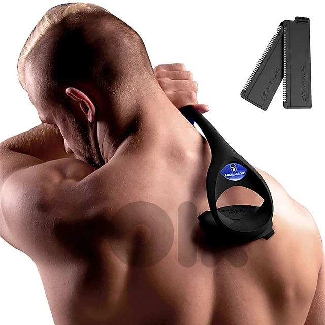 Back Shaver Blade for Men, Foldable Trimmer with 2 Blades