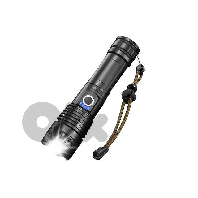 Tactical Torch Light, Bright 7200mAh Flashlight, Metal 16.6cm