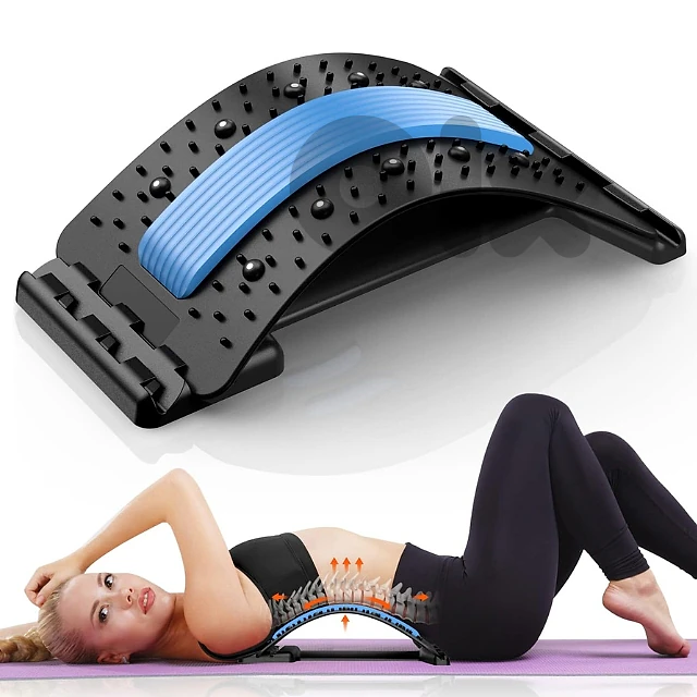Back Stretcher for Pain Relief, 10 Magnets, 3-Level Adjustable Back Stretcher for Pain Relief, 10 Magnets, 3-Level Adjustable