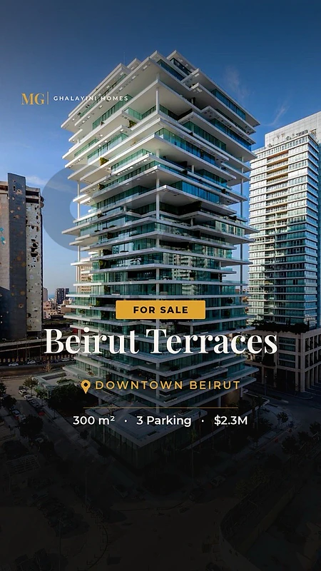 Beirut Terraces – 300 m² Apartment for Sale, Downtown Beirut Beirut Terraces – 300 m² Apartment for Sale, Downtown Beirut