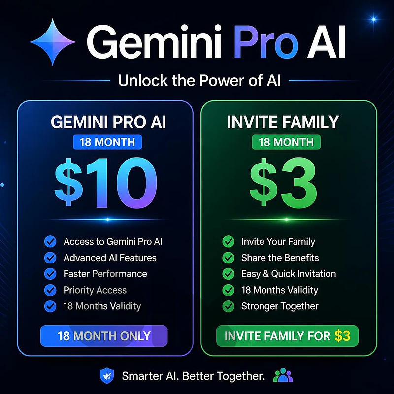 Gemini pro subscription for 18month