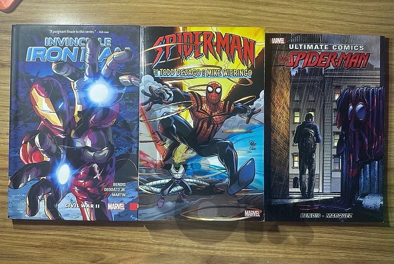 marvel comic books spiderman and iron man