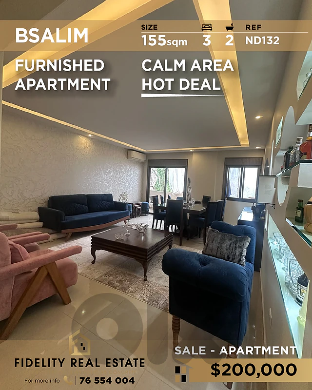 Apartment for sale in Bsalim ND132 شقة  للبيع في بصاليم