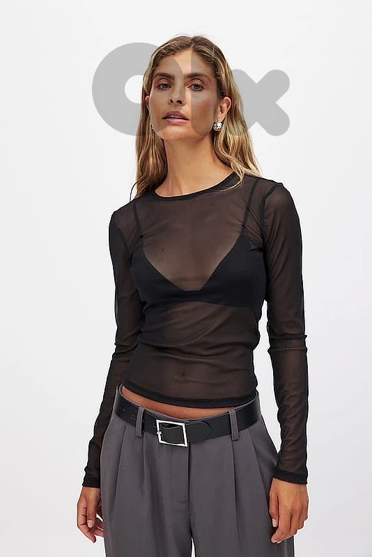 Black Mesh Top
