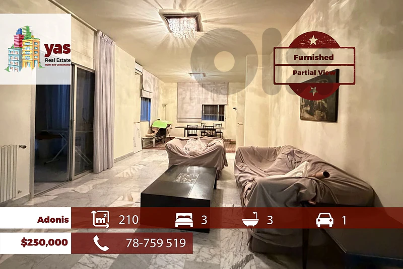 Adonis 210m2 | Furnished | Prime Location | Partial View | EH/RH