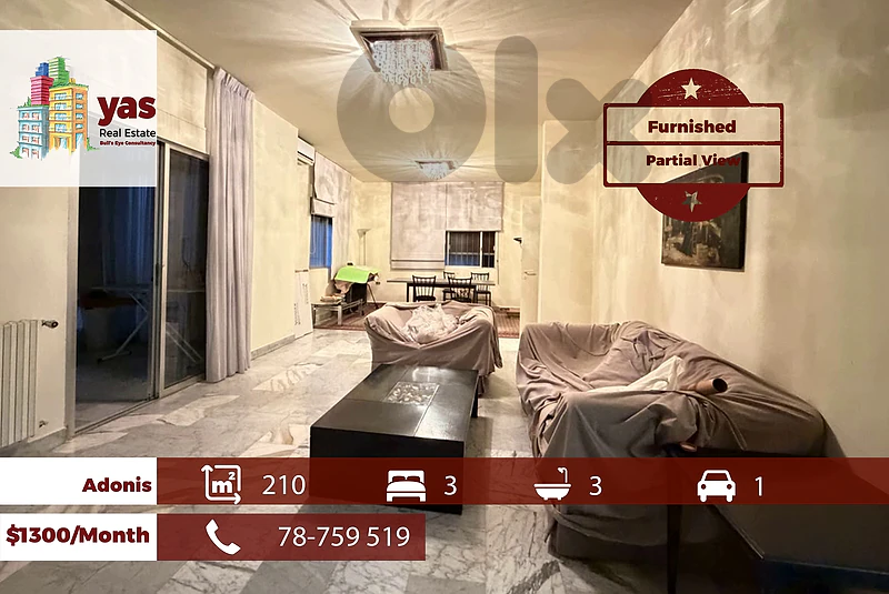 Adonis 210m2 | Rent| Furnished | Prime Location | Partial View | EH/RH