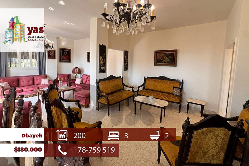 Dbayeh 200m2 | Well Lighted | Excellent Condition | Sea View | OH