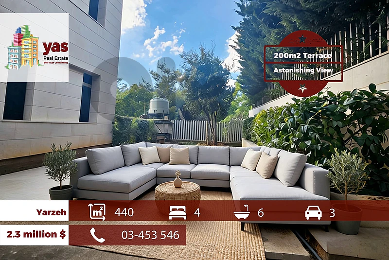 Yarzeh 440m2 | 200m2 Terrace | Ultra Prime Location | Classy Area | OH