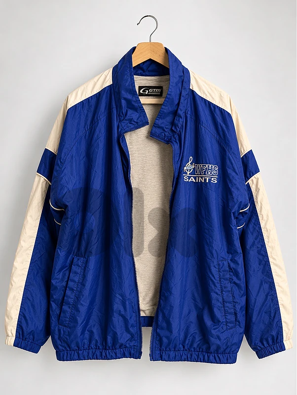 WFHS Saints Windbreaker - Blue & White