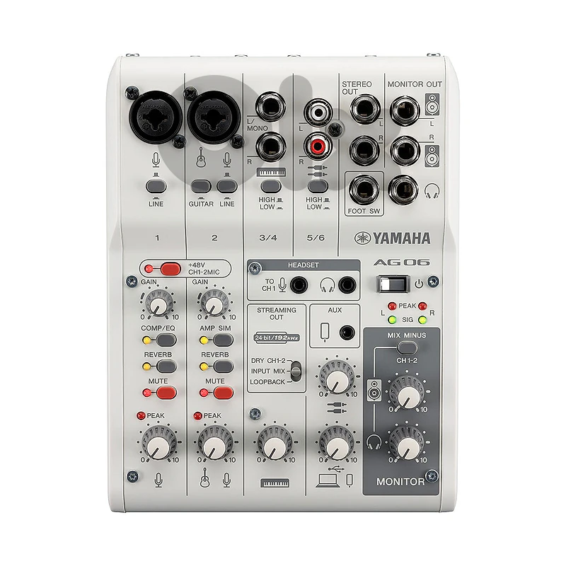 Yamaha AG06MK2 6-Channel Live streaming Mixer