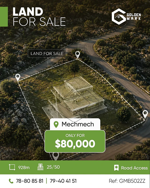 GMB502ZZ - Land for sale in Mechmech Jbeil أرض للبيع في مشمش - جبيل