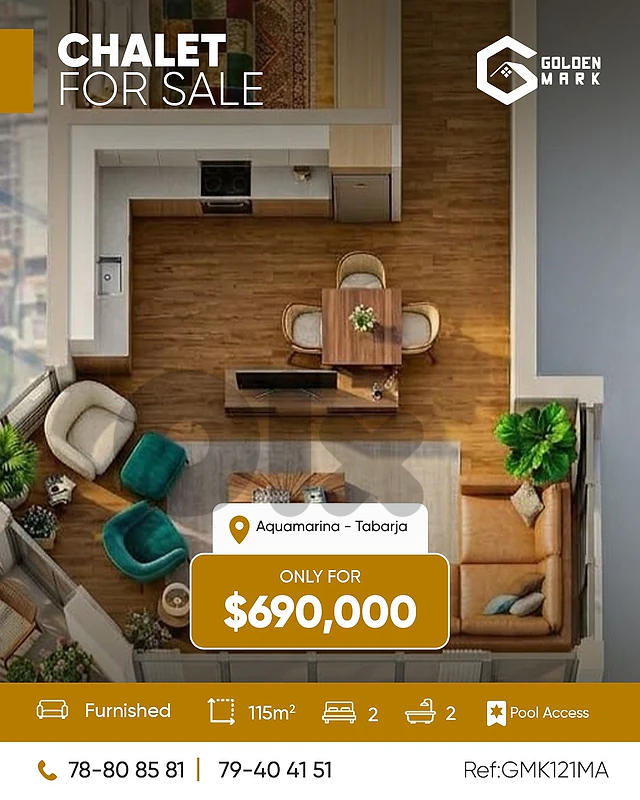 GMK121MA - Chalet For Sale in Aquamarina -Tabarja شاليه للبيع في أكوا
