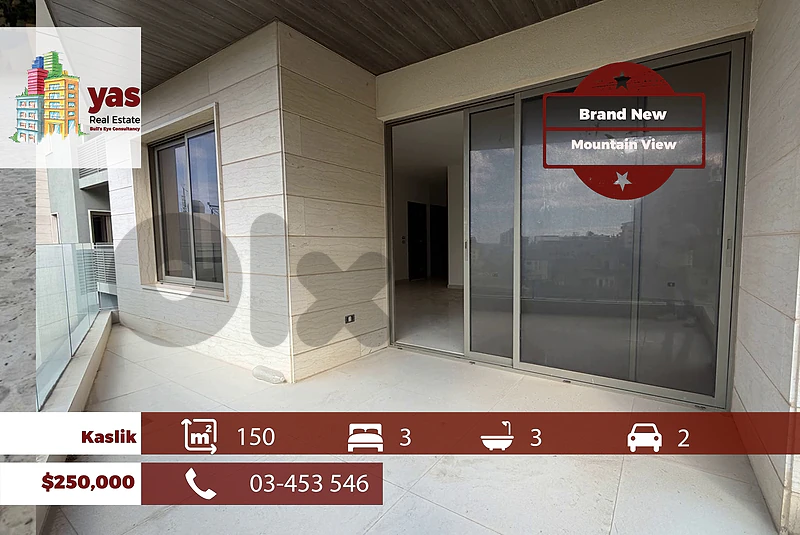 Kaslik 150m2 | Brand New | Mountian View | Calm Street | EH