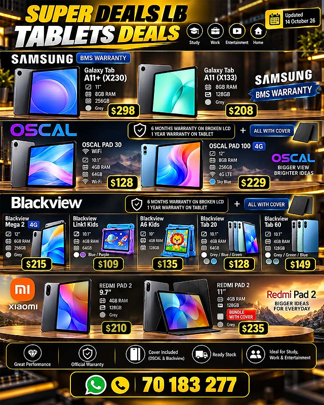 Samsung Xiaomi Blackview OSCAL Tablets – Android Tablets & Kids Tablet