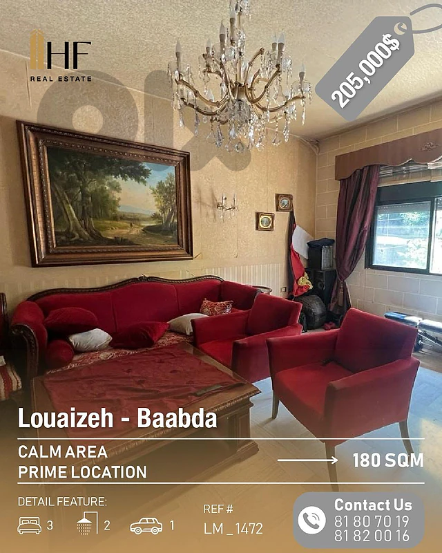 Apartment for sale in Louaizeh _ شقة للبيع في اللويزة