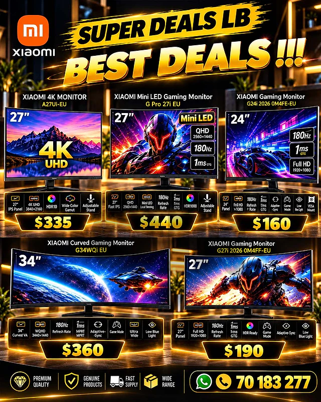 XIAOMI GAMING & PROFESSIONAL MONITORS XIAOMI GAMING & PROFESSIONAL MONITORS