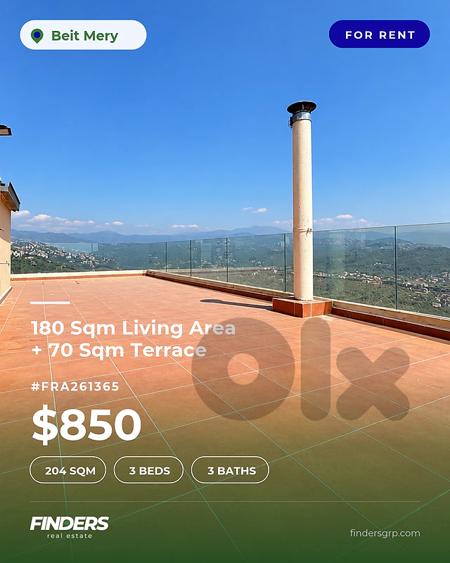 Apartment for rent in Beit Mery!شقة للإيجار في بيت مري!