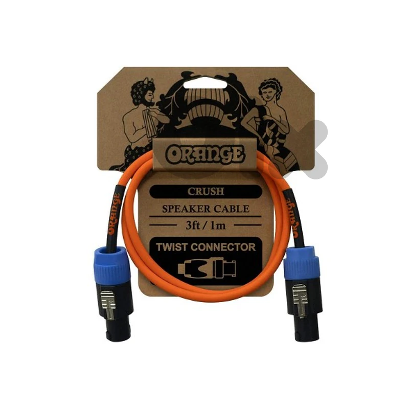 Orange Crush 3' Speaker Cable – Speakon Twist to Twist Connector