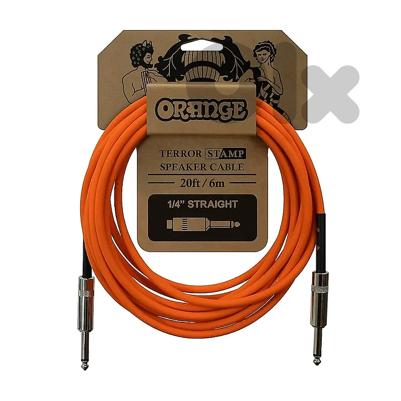 Orange Terror Stamp 20' Speaker Cable 1/4 inch - 1/4 inch, Orange