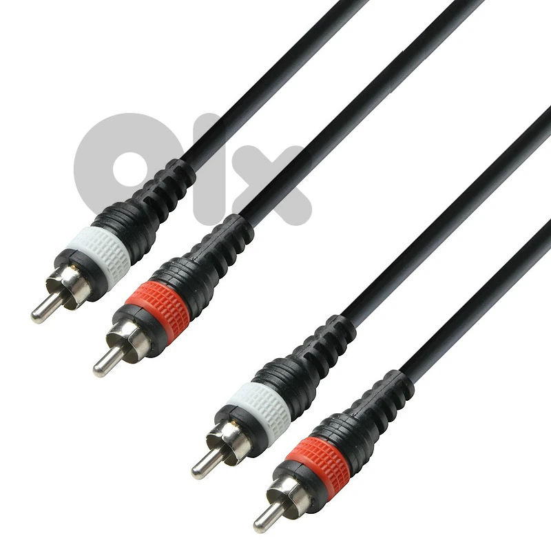 Adam Hall Cables 3 STAR TCC 0100 M - Twin Cable, Adam Hall® 2 RCA x 2