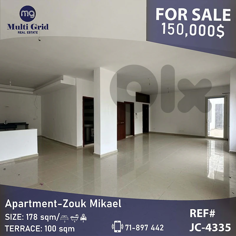 JC-4335 / Apartment for Sale in Zouk Mikael, شقة للبيع في ذوق مكايل