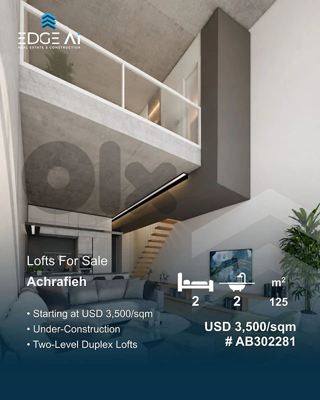 Under-Construction Lofts for Sale | Achrafieh

Ref: #AB302281