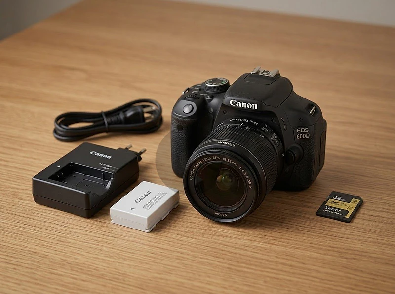 Conon 600d batary orginal w charger w memory 32gb 220$ 03078314