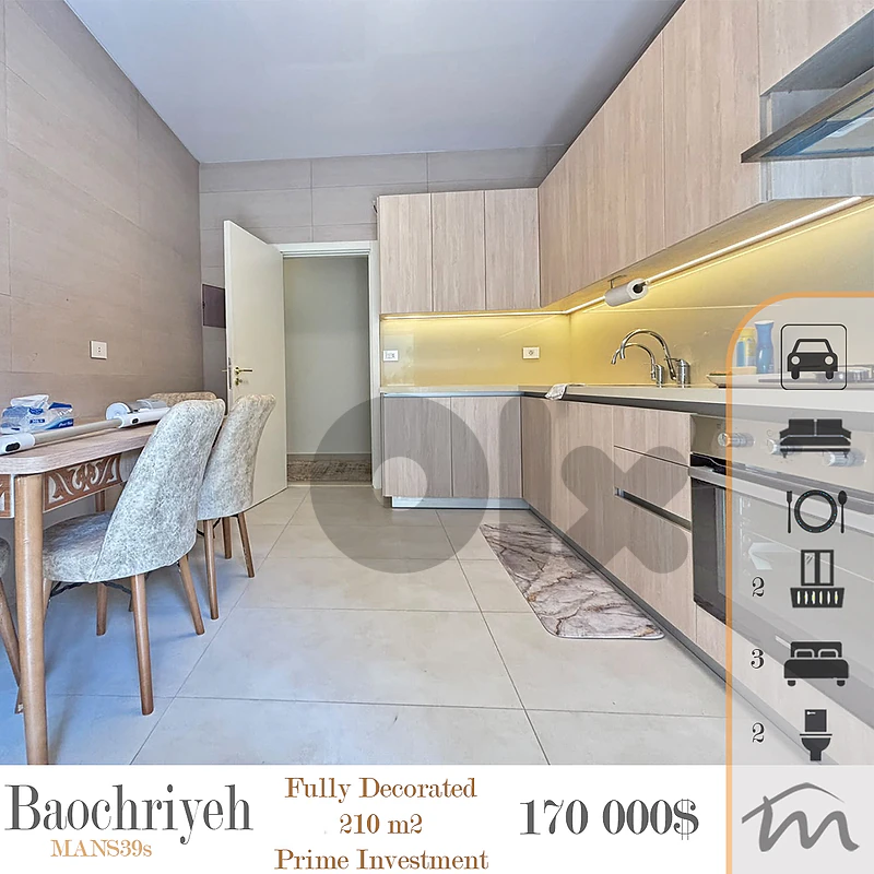 Baochriyeh | 810$/m² | Signature 205m² Apart | Fully Decorated Catch