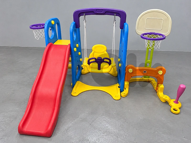 plastic slide and swing