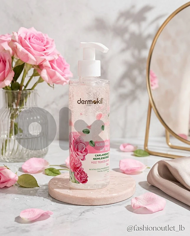 Dermokil 100% Natural Rose Water Hydrating Facial Cleansing Gel