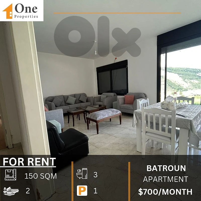 APARTMENT FOR RENT IN BATROUN / EL HERI