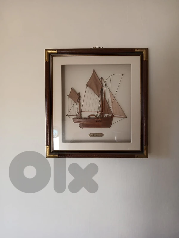 Vintage Framed 3D Nautical Wooden Sailing Ship Wall Art / Shadow Box Vintage Framed 3D Nautical Wooden Sailing Ship Wall Art / Shadow Box