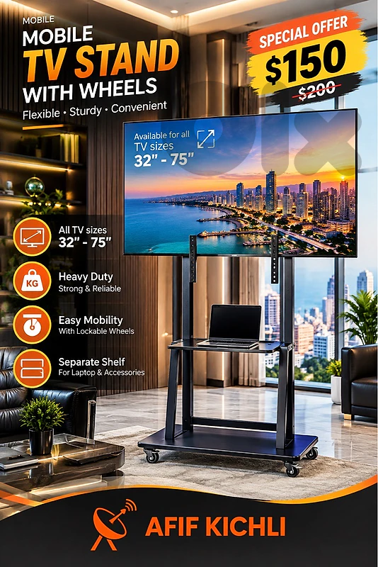 Free Standing Tv Stand New