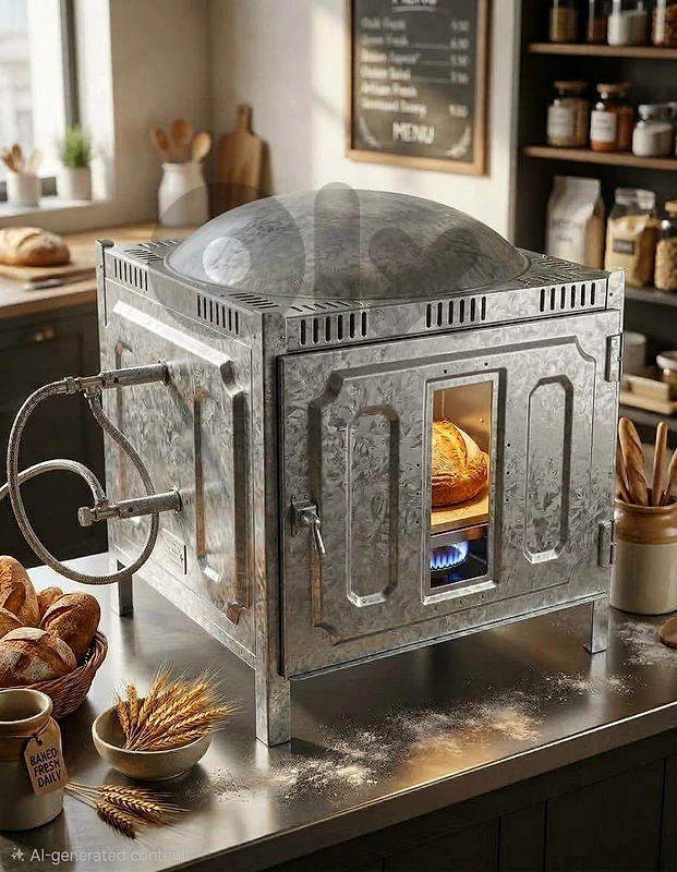 gas oven galvanized metal with saj on top 50x50cm فرن غاز