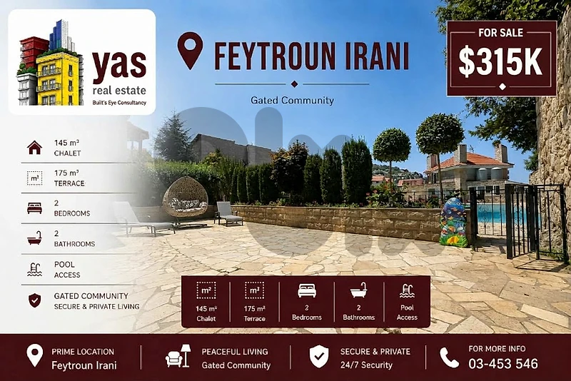 Feytroun/Irani 145m2 | Luxury Chalet | 175m2 Terrace | Pool | DA |