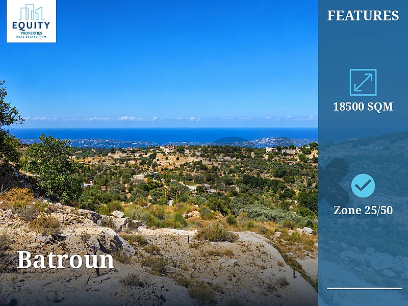18500 SQM Land For Sale In Batroun #CT40598