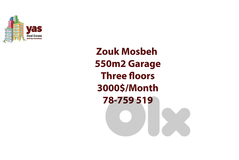 Zouk Mosbeh 550m2 | Rent|Garage | Three Floors | Ideal Investment | EH
