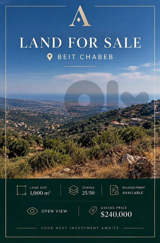 Land for Sale in Beit Chabeb, Lebanon – 1,000 sqm