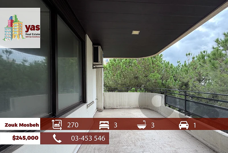 Zouk Mosbeh 270m2 | Generous dimensions | Excellent Condition | EH
